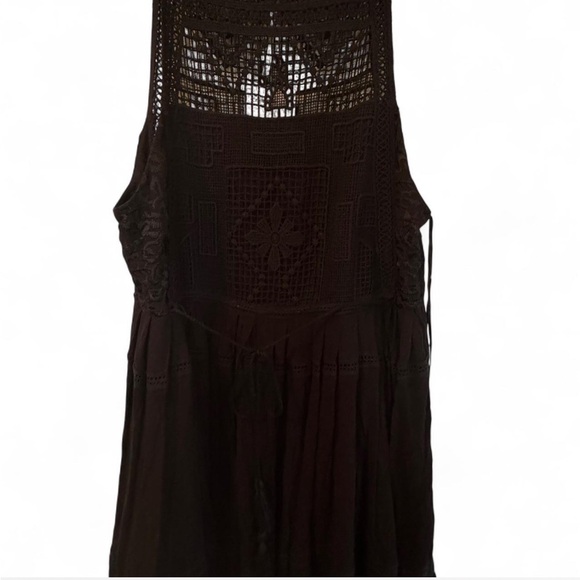 Free People Black Pleated Backless Sundress - Picture 4 of 8